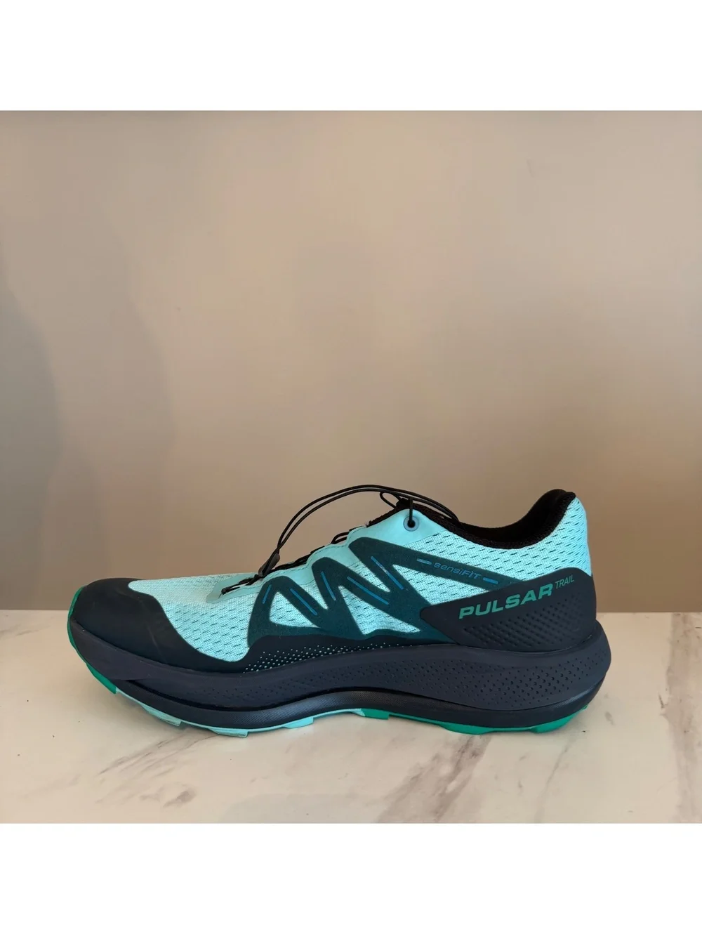 Salomon Pulsar Trail Running Shoes - Men's Size 10 (EUR 44) Light Blue Dark Navy